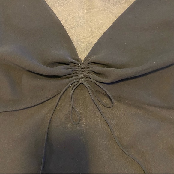 NWOT Silk Blouse with Sheer Sleeves and Bottom - Picture 5 of 11